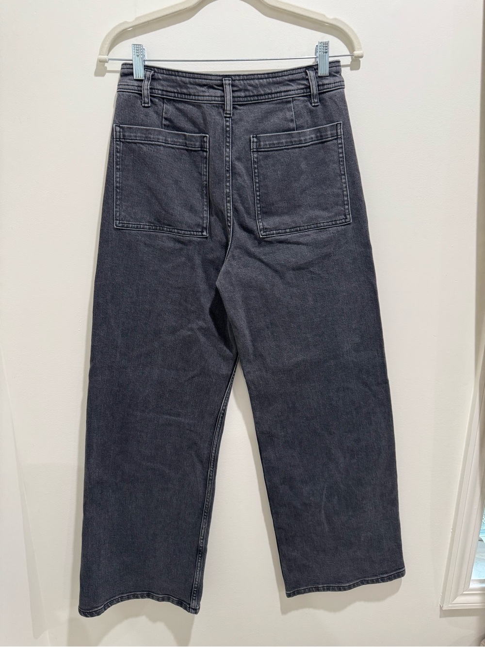 Antonio Melani Gray Black Wide Leg Cropped Jeans Size 4 - Picture 4 of 6